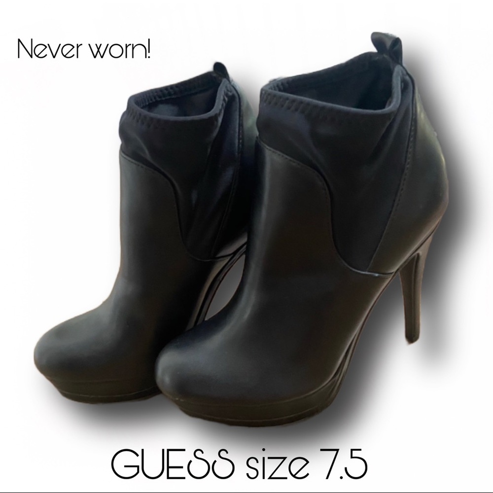 Guess brand. Never worn slip on bootie stilleto